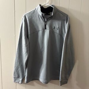 Under Armour Men’s Medium Gray Pullover Sweatshirt fall winter warm sporty EUC